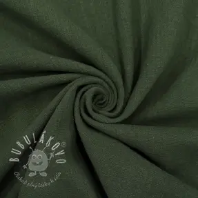 Bavlnená látka SLUB WASHED army green
