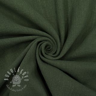 Bavlnená látka SLUB WASHED army green