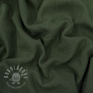 Bavlnená látka SLUB WASHED army green
