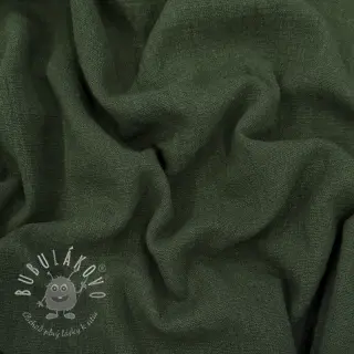 Bavlnená látka SLUB WASHED army green