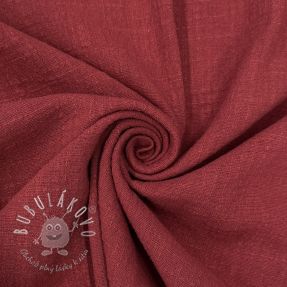 Bavlnená látka SLUB WASHED wine red