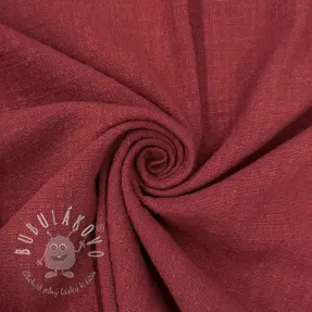 Bavlnená látka SLUB WASHED wine red