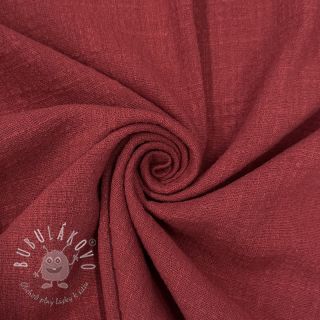 Bavlnená látka SLUB WASHED wine red