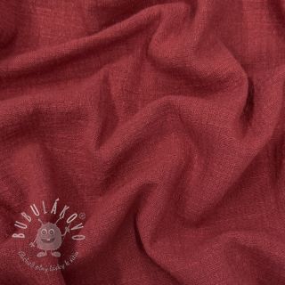 Bavlnená látka SLUB WASHED wine red