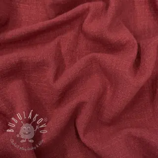 Bavlnená látka SLUB WASHED wine red