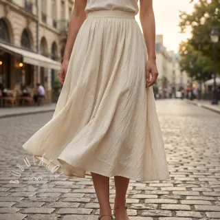 Bavlnená látka WASHED beige
