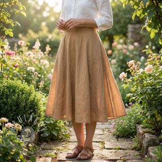 Bavlnená látka WASHED cinnamon