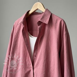 Bavlnená látka WASHED dark blush