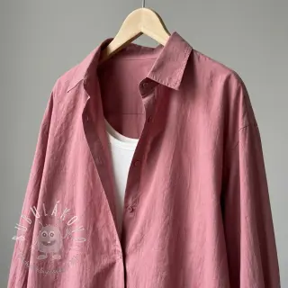Bavlnená látka WASHED dark blush