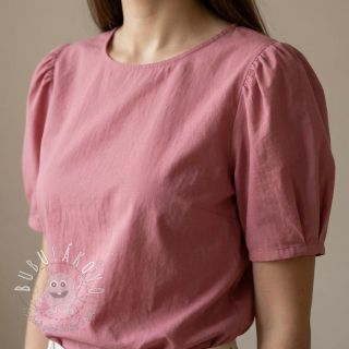 Bavlnená látka WASHED dark blush