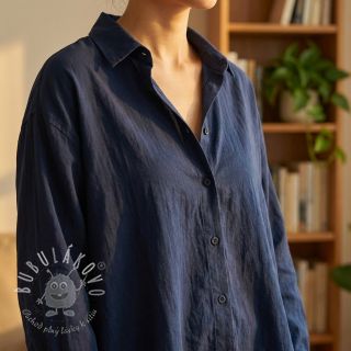 Bavlnená látka WASHED navy