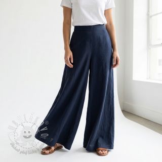 Bavlnená látka WASHED navy