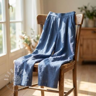 Bavlnená látka SLUB WASHED jeans