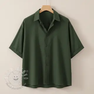Bavlnená látka SLUB WASHED army green