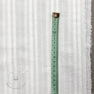 Bavlnená látka DOBBY Stripe off white