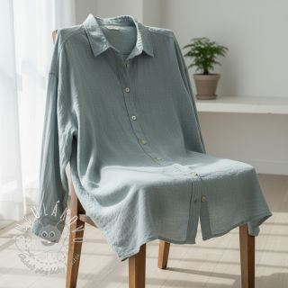 Bavlnená látka SLUB WASHED blue