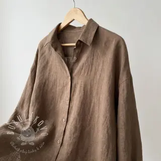 Bavlnená látka SLUB WASHED taupe