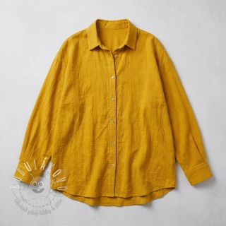 Bavlnená látka SLUB WASHED ochre