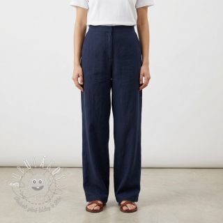 Bavlnená látka SLUB WASHED navy