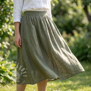 Bavlnená látka SLUB WASHED pickle