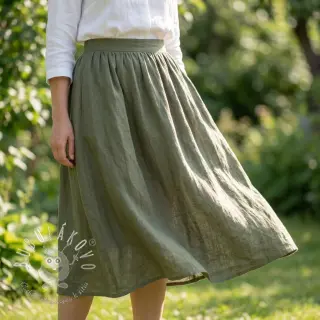 Bavlnená látka SLUB WASHED pickle