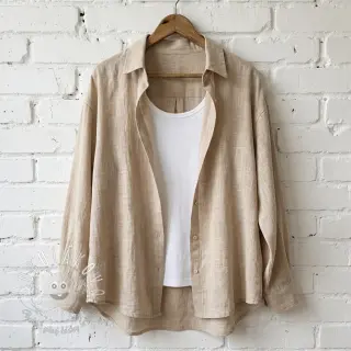 Bavlnená látka SLUB WASHED beige