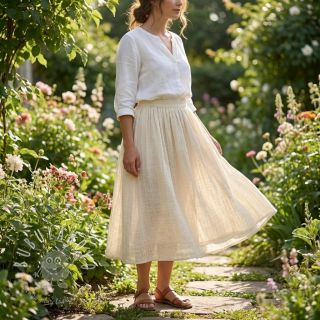 Bavlnená látka SLUB WASHED SIMPLY NATURAL