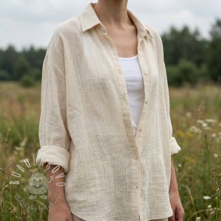 Bavlnená látka SLUB WASHED SIMPLY NATURAL