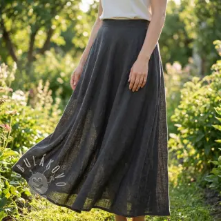Bavlnená látka SLUB WASHED black
