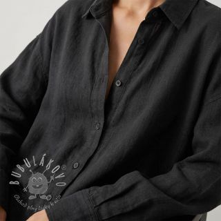 Bavlnená látka SLUB WASHED black