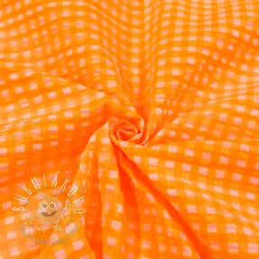 Bavlnená látka YARN DYED NEON SMALL Checks orange