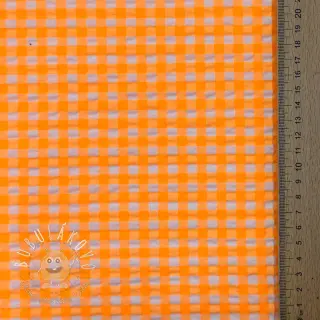 Bavlnená látka YARN DYED NEON SMALL Checks orange