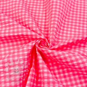 Bavlnená látka YARN DYED NEON SMALL Checks pink