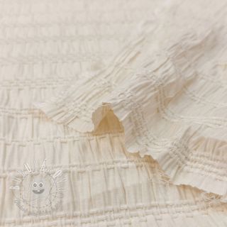 Viskóza CHENILLE JACQUARD ecru