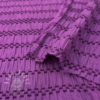 Viskóza CHENILLE JACQUARD cerise