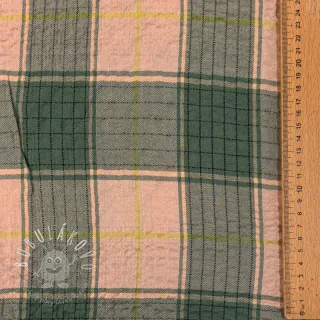 Viskóza CRINKLE Check peach
