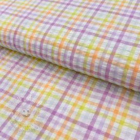 Bavlnená látka SEERSUCKER YARN DYED Checks multi