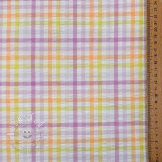 Bavlnená látka SEERSUCKER YARN DYED Checks multi