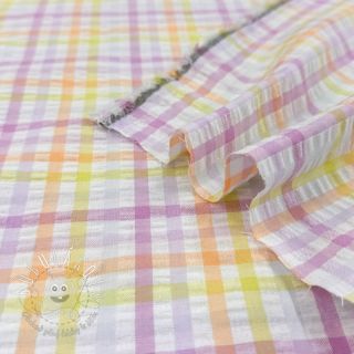 Bavlnená látka SEERSUCKER YARN DYED Checks multi