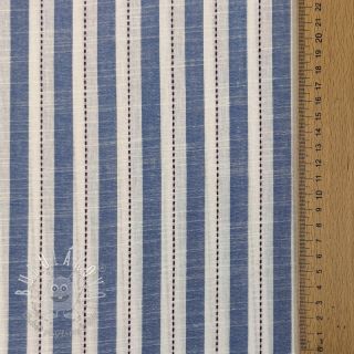 Bavlnená látka YARN DYED Stripes Nina blue