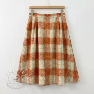 Viskóza CRINKLE Check mint