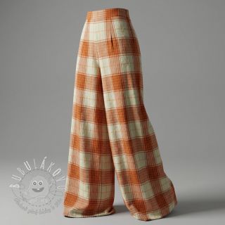 Viskóza CRINKLE Check mint