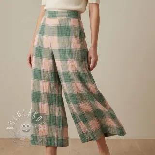 Viskóza CRINKLE Check peach