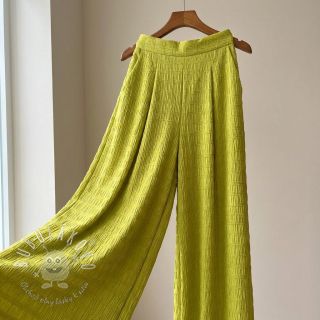 Viskóza CHENILLE JACQUARD lime
