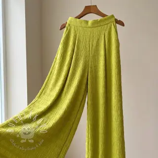 Viskóza CHENILLE JACQUARD lime