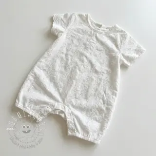 Bavlnená látka EMBROIDERY TWO-SIDE SCALLOP Neo white