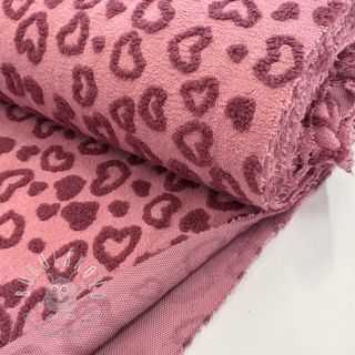 Kabátovina TEDDY Hearts old pink