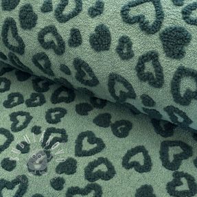 Kabátovina TEDDY Hearts old green