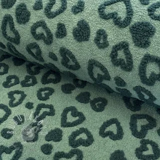 Kabátovina TEDDY Hearts old green