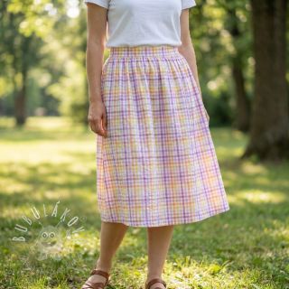 Bavlnená látka SEERSUCKER YARN DYED Checks multi